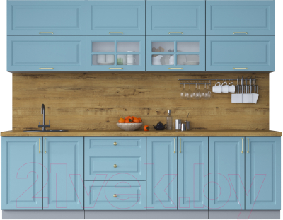 Готовая кухня Интерлиния Мила Шато 2.7Б - фото