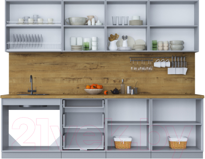 Готовая кухня Интерлиния Мила Шато 2.7Б