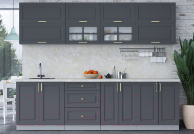 Готовая кухня Интерлиния Мила Шато 2.7Б