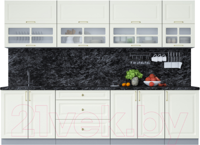 Готовая кухня Интерлиния Мила Шато 2.9Б - фото