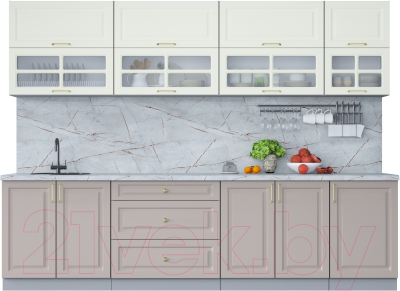 Готовая кухня Интерлиния Мила Шато 2.9Б - фото