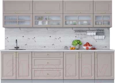 Готовая кухня Интерлиния Мила Шато 2.9Б - фото