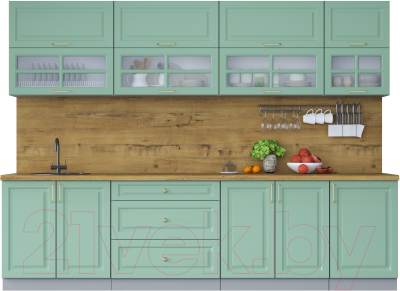 Готовая кухня Интерлиния Мила Шато 2.9Б - фото