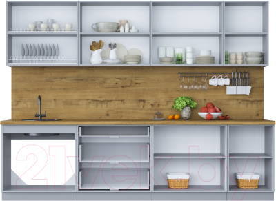 Готовая кухня Интерлиния Мила Шато 2.9Б