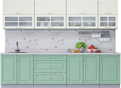 Готовая кухня Интерлиния Мила Шато 2.9Б - фото