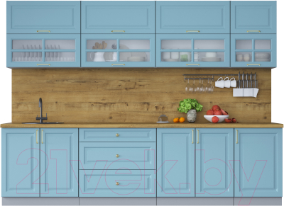 Готовая кухня Интерлиния Мила Шато 2.9Б - фото