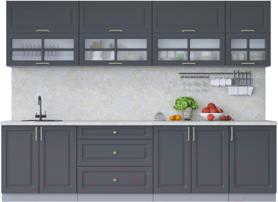 Готовая кухня Интерлиния Мила Шато 2.9Б - фото