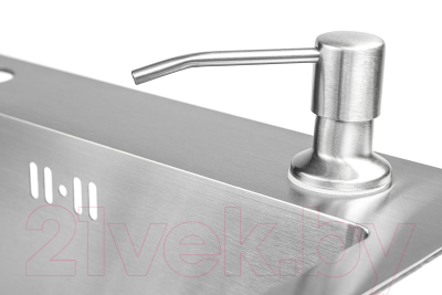 Мойка кухонная Saniteco 6050 (с сифоном, дозатором и коландером)