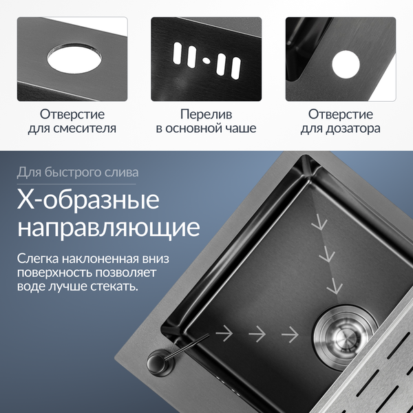 Мойка кухонная Saniteco 5045 Nano