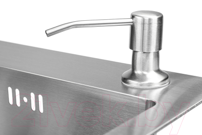 Мойка кухонная Saniteco 6045 (с сифоном, дозатором и коландером)