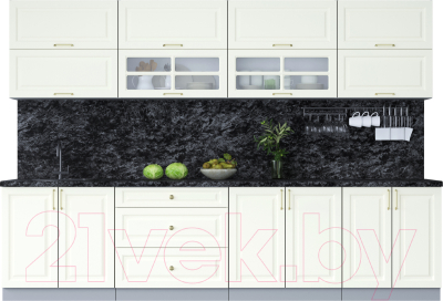 Готовая кухня Интерлиния Мила Шато 3.1Б - фото