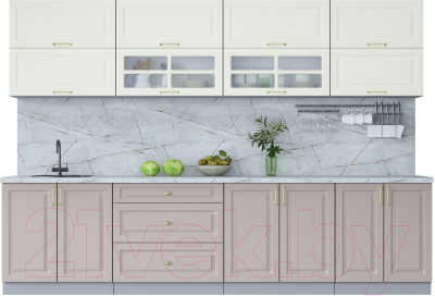 Готовая кухня Интерлиния Мила Шато 3.1Б - фото