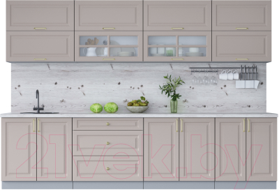 Готовая кухня Интерлиния Мила Шато 3.1Б - фото