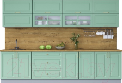 Готовая кухня Интерлиния Мила Шато 3.1Б - фото