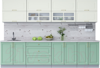 Готовая кухня Интерлиния Мила Шато 3.1Б - фото