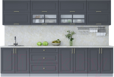 Готовая кухня Интерлиния Мила Шато 3.1Б - фото