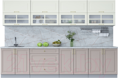 Готовая кухня Интерлиния Мила Шато 3.2Б - фото