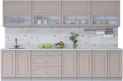 Готовая кухня Интерлиния Мила Шато 3.2Б - фото