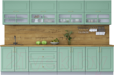 Готовая кухня Интерлиния Мила Шато 3.2Б - фото