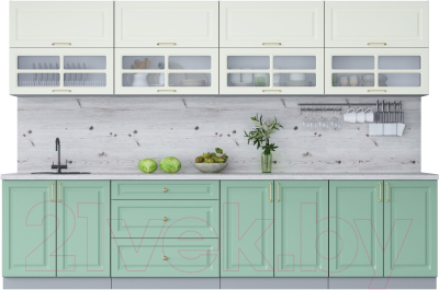 Готовая кухня Интерлиния Мила Шато 3.2Б - фото