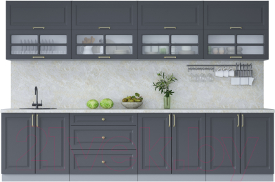 Готовая кухня Интерлиния Мила Шато 3.2Б - фото