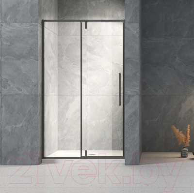 Душевая дверь Veconi 120x195 / VN34B-120-01-C7 (стекло прозрачное/черный)