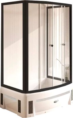 Душевой уголок Radomir Диана / 1-03-6-0-0-0140 (прозрачные стекло/черный) - фото