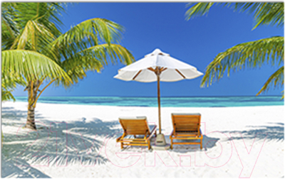 Фотофасад Arthata Пляж, пальмы, море / FotoSetka-250-114 - фото