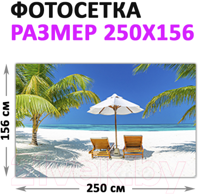 Фотофасад Arthata Пляж, пальмы, море / FotoSetka-250-114