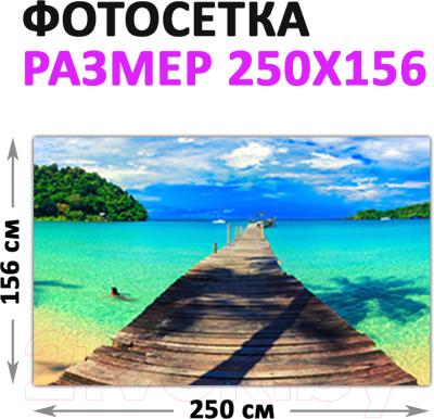 Фотофасад Arthata Пляж, пальмы, море / FotoSetka-250-117