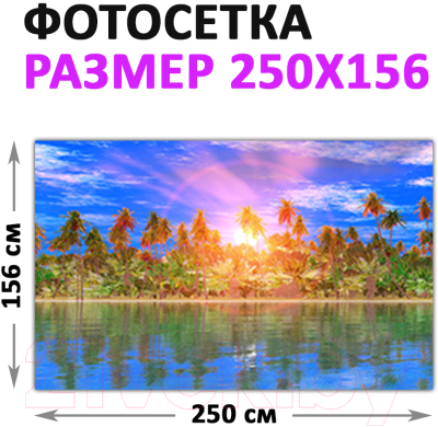 Фотофасад Arthata Пляж, пальмы, море / FotoSetka-250-121