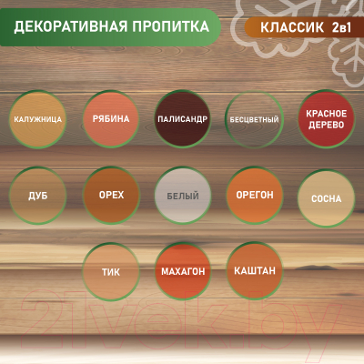Пропитка для дерева Drevika Классик 2в1