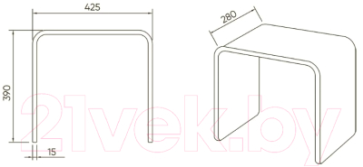 Стул для ванной Veconi ST-AC-1T