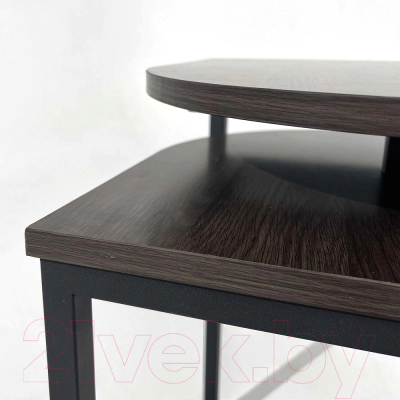 Журнальный столик AksHome Chip (дуб итальянский/черный)