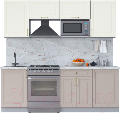 Готовая кухня Интерлиния Мила Шато 2.2В - фото