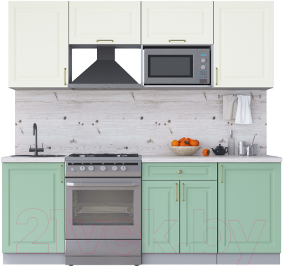 Готовая кухня Интерлиния Мила Шато 2.2В - фото