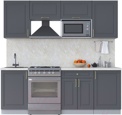 Готовая кухня Интерлиния Мила Шато 2.2В - фото