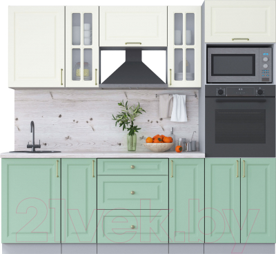 Готовая кухня Интерлиния Мила Шато 2.3В - фото