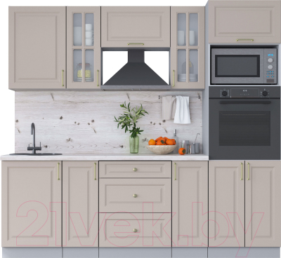 Готовая кухня Интерлиния Мила Шато 2.3В - фото
