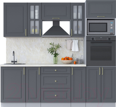 Готовая кухня Интерлиния Мила Шато 2.3В - фото