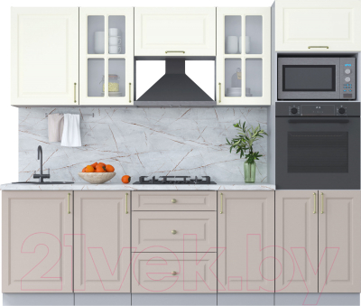 Готовая кухня Интерлиния Мила Шато 2.5В - фото