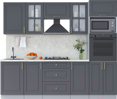 Готовая кухня Интерлиния Мила Шато 2.5В - фото