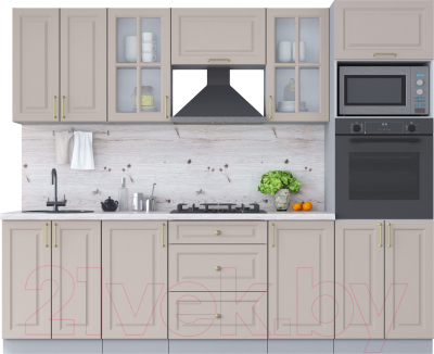 Готовая кухня Интерлиния Мила Шато 2.6В - фото