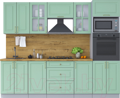 Готовая кухня Интерлиния Мила Шато 2.6В - фото