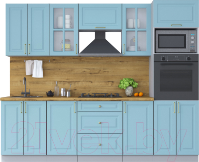 Готовая кухня Интерлиния Мила Шато 2.6В - фото