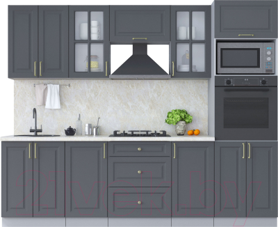 Готовая кухня Интерлиния Мила Шато 2.6В - фото