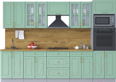 Готовая кухня Интерлиния Мила Шато 3.0В - фото