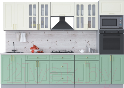 Готовая кухня Интерлиния Мила Шато 3.0В - фото