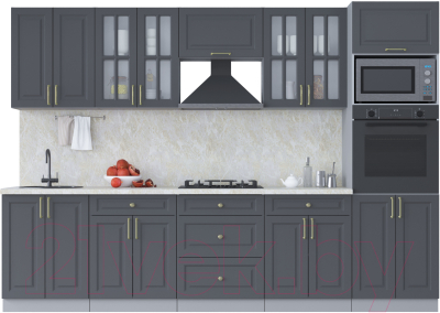 Готовая кухня Интерлиния Мила Шато 3.0В - фото