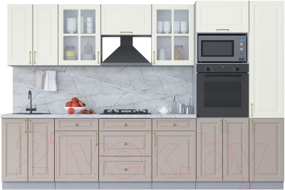 Готовая кухня Интерлиния Мила Шато 3.2В - фото